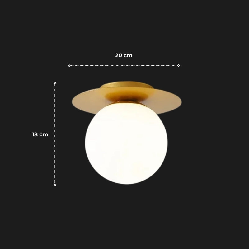 Plafonnier boule blanche 7