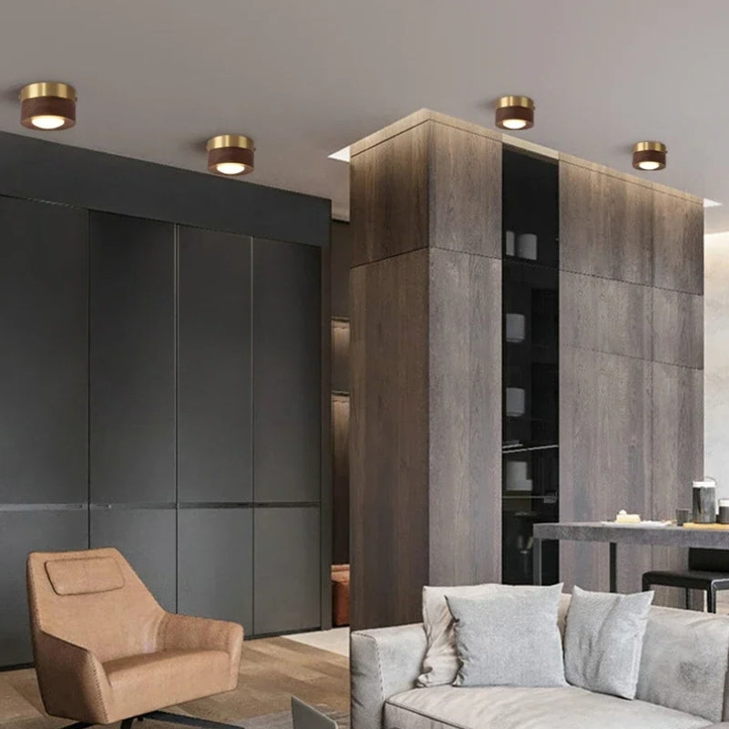 Plafonnier design bois 1