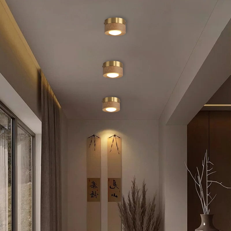 Plafonnier design bois 5