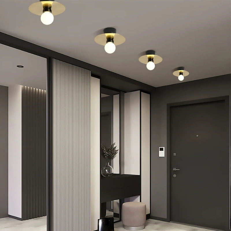 Plafonnier noir et or 12