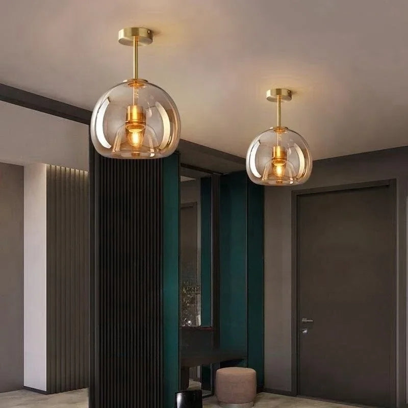 Plafonnier verre fumé 4