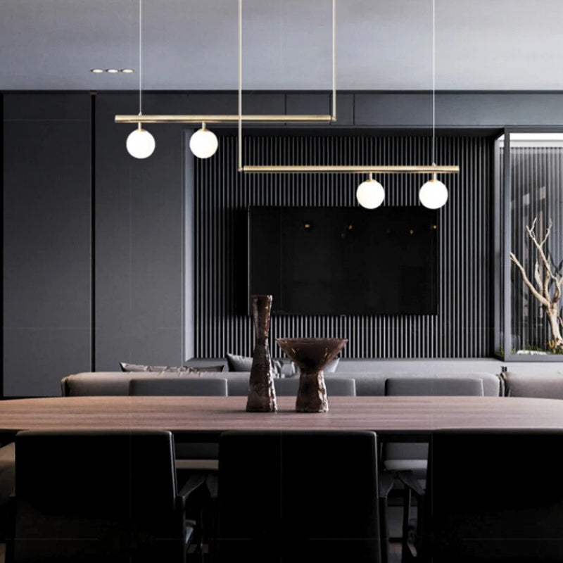 suspension boule verre multiple 3