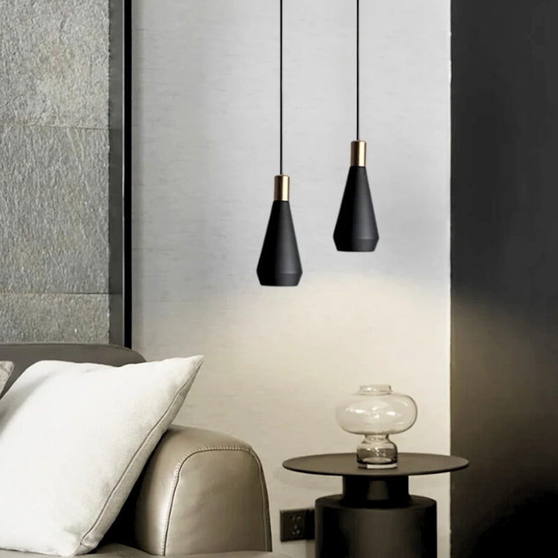 suspension metal noir industriel 10