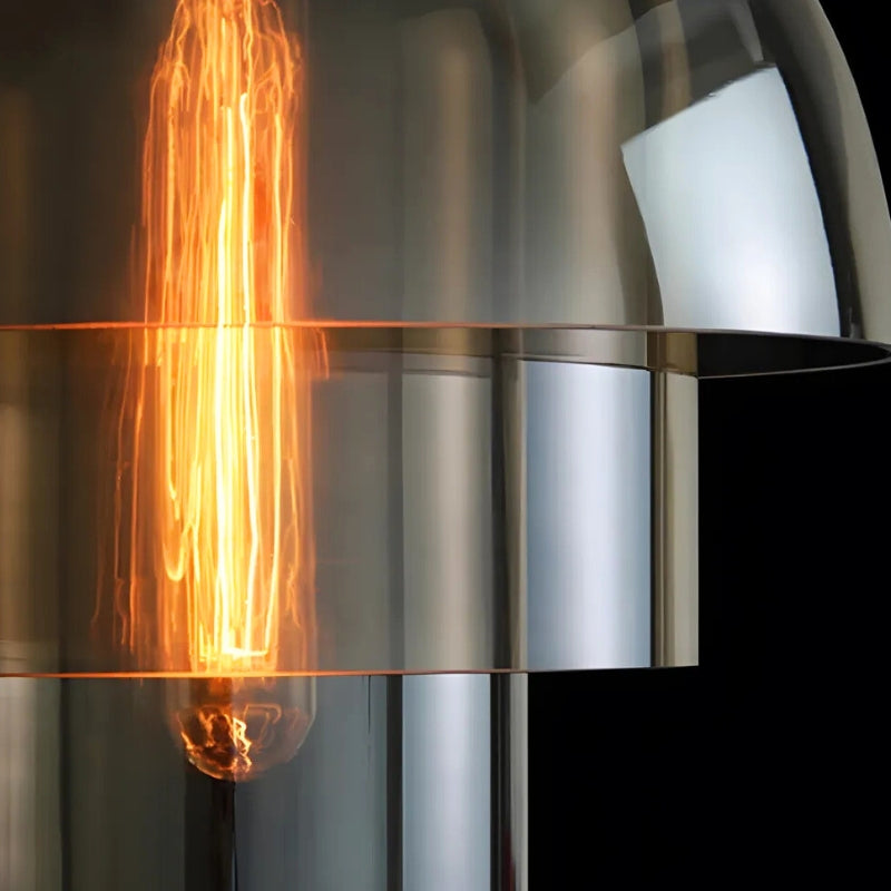 suspension verre fume vintage 1