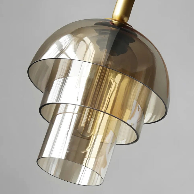 suspension verre fume vintage 10