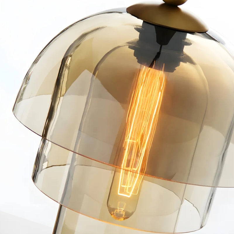 suspension verre fume vintage 5