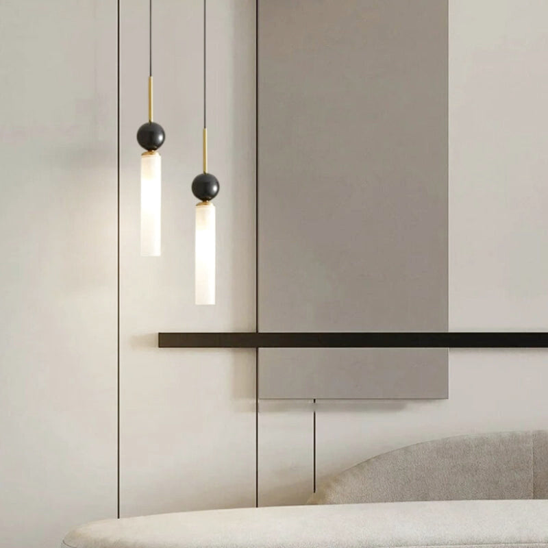 Suspension noir et cuivre 2