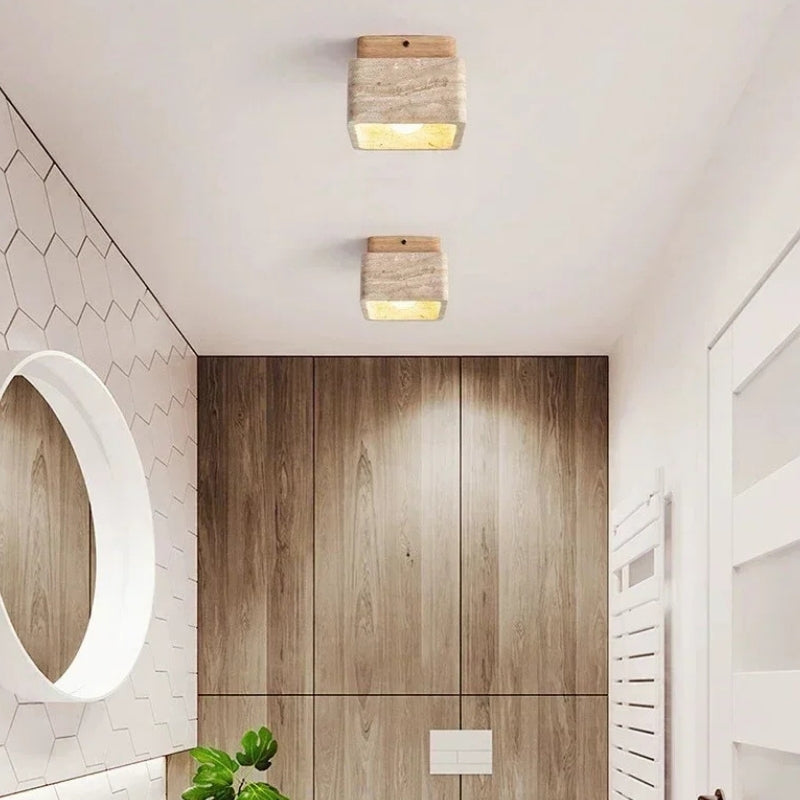 plafonnier travertin 1